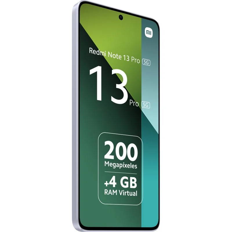 Smartphone Xiaomi Redmi Note 13 Pro 5G Écran AMOLED 6,67" - 8 Go - 256 Go - Appareil photo principal 200 MP - Batterie 5100 mAh - Prend en charge la charge 67 W - Couleur violette