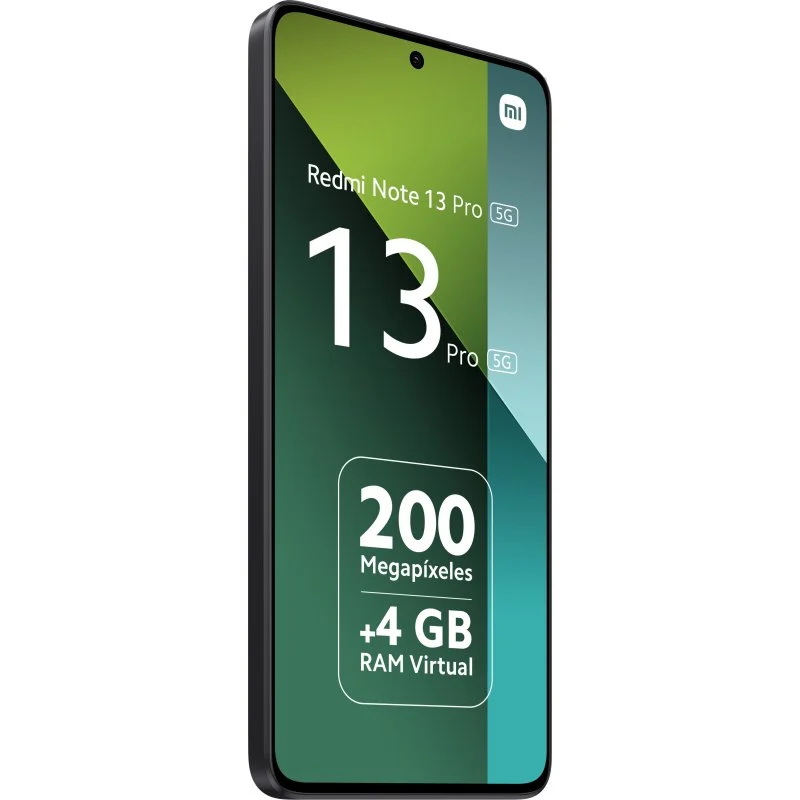 Smartphone Xiaomi Redmi Note 13 Pro 5G Écran AMOLED 6,67" - 8 Go - 256 Go - Appareil photo principal 200MP - Batterie 5100 mAh - Prend en charge la charge 67 W - Couleur noire