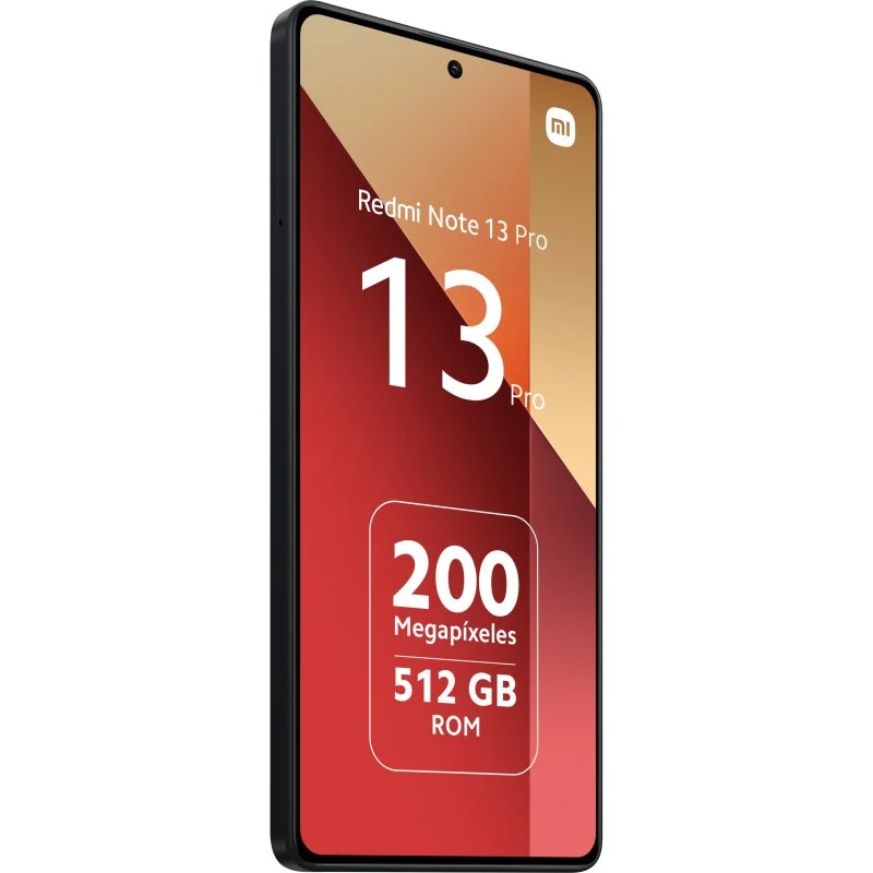 Smartphone Xiaomi Redmi Note 13 Pro Écran AMOLED 6,67" - 12 Go - 512 Go - Appareil photo principal 200MP - Batterie 5100 mAh - Prend en charge la charge 67 W - Couleur noire