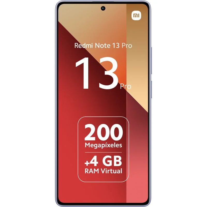 Smartphone Xiaomi Redmi Note 13 Pro Écran AMOLED 6,67" - 8 Go - 256 Go - Appareil photo principal 200MP - Batterie 5100 mAh - Prend en charge la charge 67 W - Couleur violette