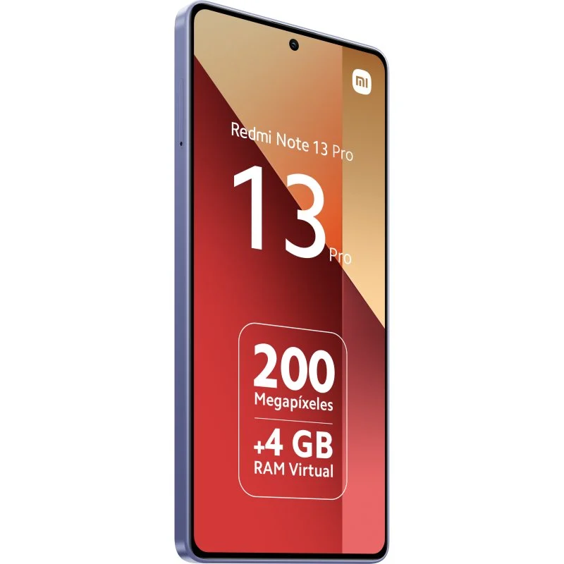 Smartphone Xiaomi Redmi Note 13 Pro Écran AMOLED 6,67" - 8 Go - 256 Go - Appareil photo principal 200MP - Batterie 5100 mAh - Prend en charge la charge 67 W - Couleur violette