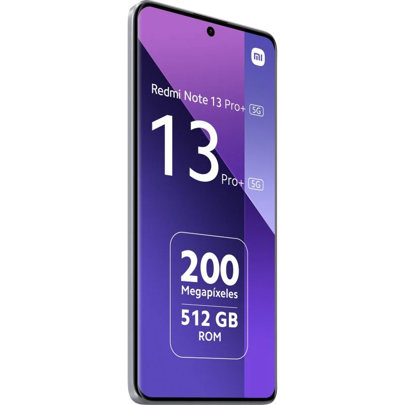 Smartphone Xiaomi Redmi Note 13 Pro Plus 5G Écran AMOLED 6,67" - 12 Go - 512 Go - Appareil photo principal 200 MP - Batterie 5000 mAh - Prend en charge la charge 120 W - Couleur violette