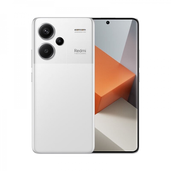 Smartphone Xiaomi Redmi Note 13 Pro Plus 5G Écran AMOLED 6,67" - 8 Go - 256 Go - Appareil photo principal 200MP - Batterie 5000 mAh - Prend en charge la charge 120 W - Couleur blanche