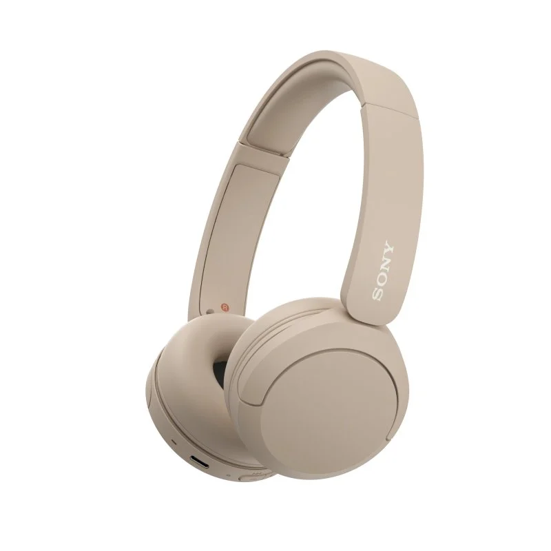 Sony WH-CH520 Casque Bluetooth 5.2 avec Microphone Intégré - Arceau Ajustable - Connectivité Multipoint - Casque Rotatif - Autonomie jusqu'à 50 heures - Couleur Beige