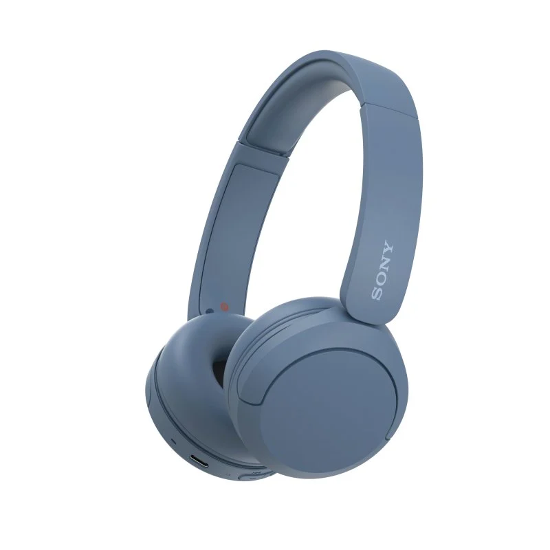 Sony WH-CH520 Casque Bluetooth 5.2 avec Microphone Intégré - Arceau Ajustable - Connectivité Multipoint - Casque Rotatif - Autonomie jusqu'à 50 heures - Coloris Bleu