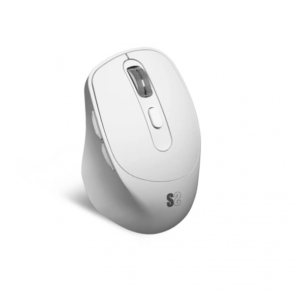 Souris Bluetooth sans fil Subblim Comfort Ergo Dual, USB 2,4 GHz 2400 dpi - 5 boutons - Utilisation droitier - Coloris Blanc