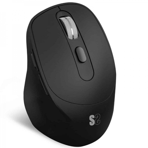 Souris Bluetooth sans fil Subblim Confort Ergo Dual, USB 2,4 GHz 2400 dpi - 5 boutons - Utilisation droitier - Coloris Noir