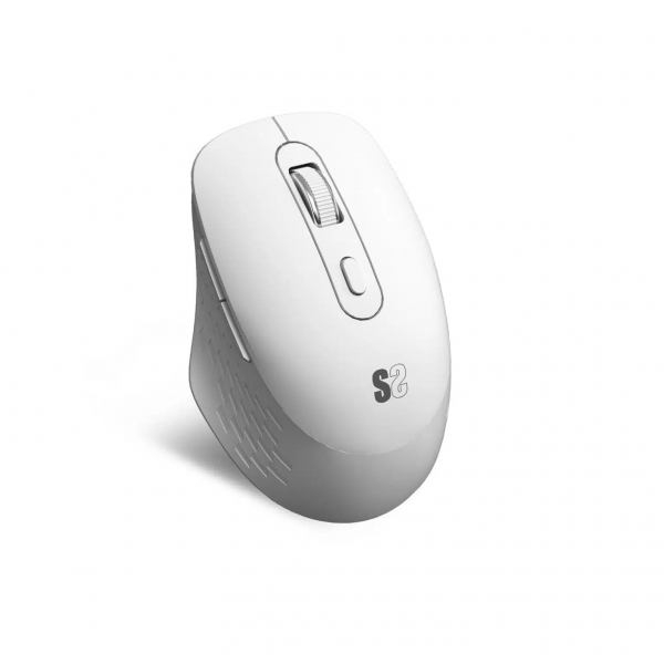 Souris Bluetooth sans fil Subblim Curve Ergo Dual, USB 2,4 GHz 1600 dpi - 5 boutons - Utilisation droitier - Couleur blanche