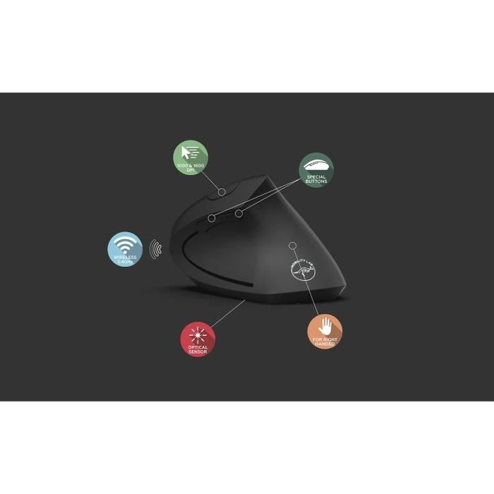 Souris ergonomic sans fil verticale - MOBILITY - 2.4Ghz