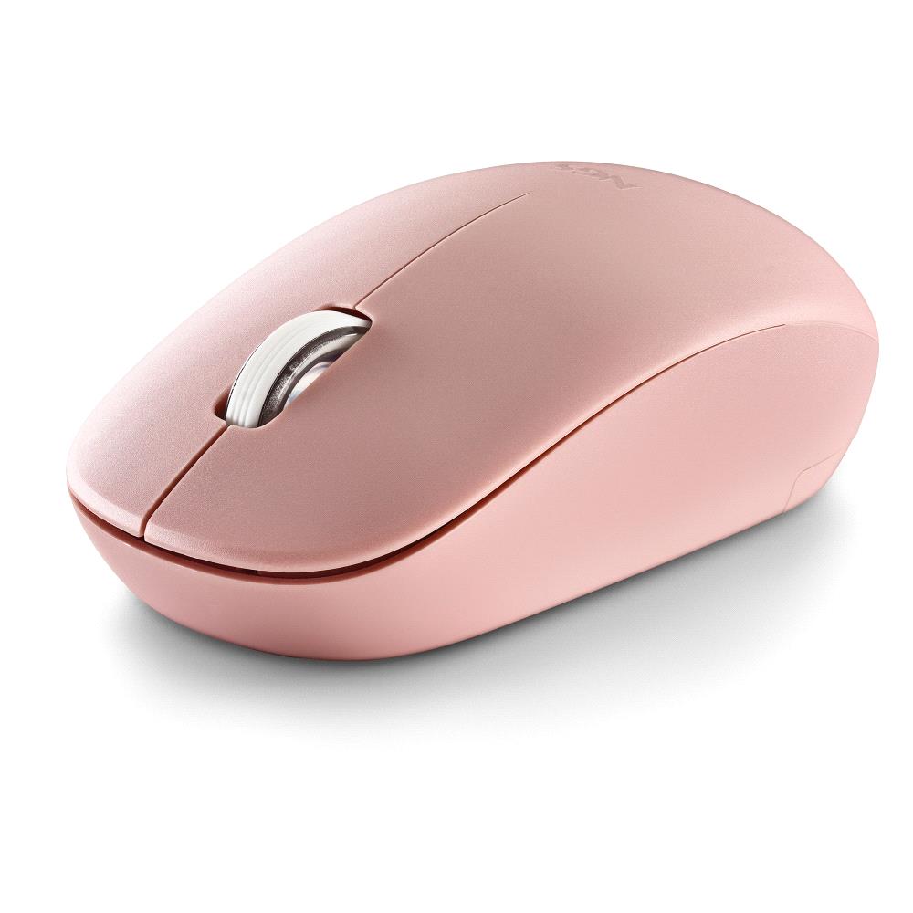 Souris sans fil NGS avec touches silencieuses - 2 boutons - Ambidextre - Couleur Rose