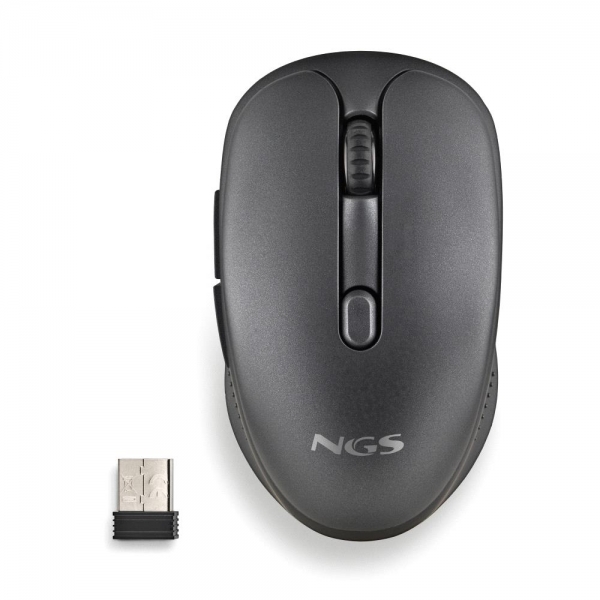 Souris sans fil NGS Evo Spook 1600dpi - Connexions : 2,4 GHz USB-A + Bluetooth 5.1 + Bluetooth 5.1 - 5 Boutons - Utilisation droitier - Couleur Noir