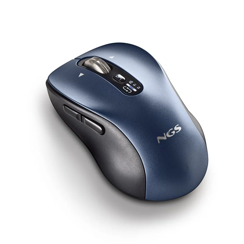 Souris sans fil NGS Infinity-RB 3200dpi - Connexions 2,4 GHz + Bluetooth 5.1 + Bluetooth 5.1 - 5 Boutons - Utilisation droitier - Couleur Bleu/Noir