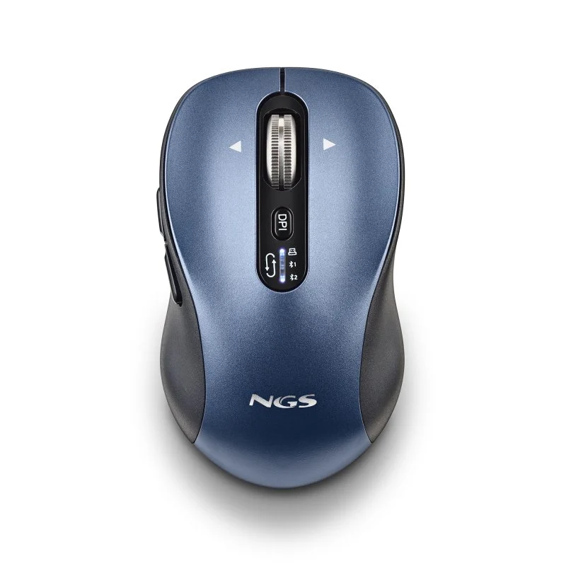 Souris sans fil NGS Infinity-RB 3200dpi - Connexions 2,4 GHz + Bluetooth 5.1 + Bluetooth 5.1 - 5 Boutons - Utilisation droitier - Couleur Bleu/Noir