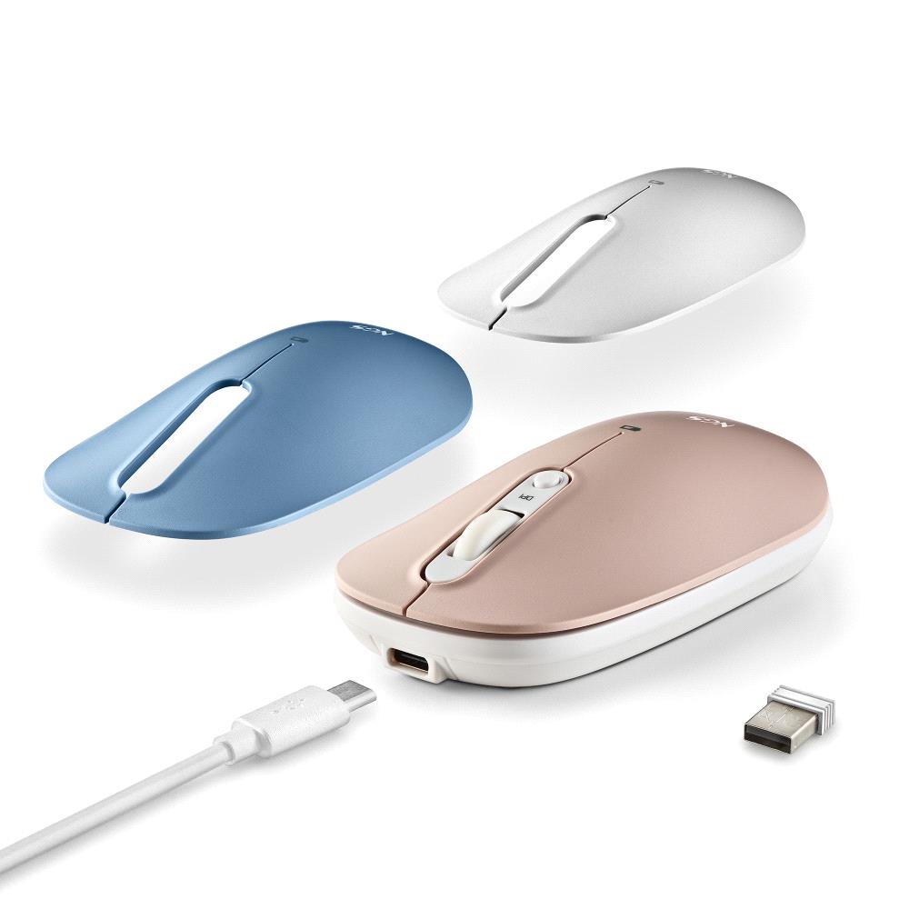 Souris sans fil rechargeable multimode et silencieuse NGS - 2 coques de remplacement - 4 boutons