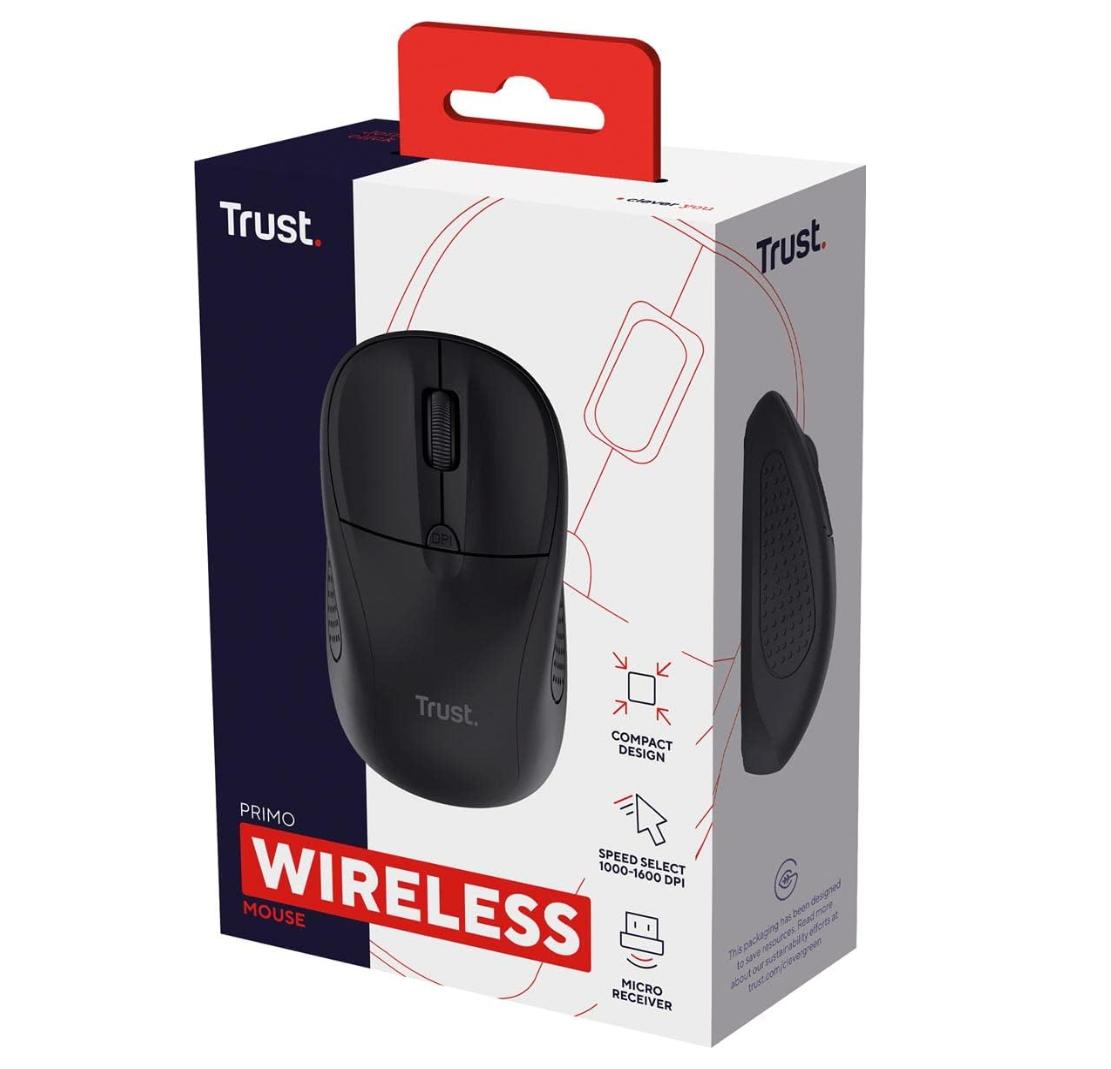 Souris sans fil Trust Primo - 1600 dpi - 4 boutons - Noir