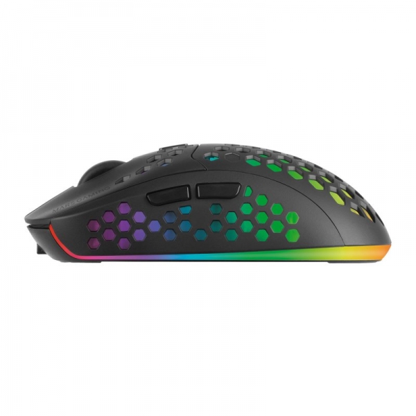 Souris sans fil ultralégère Mars Gaming MMW3 - Flux RVB - Capteur optique 3200 DPI - Switchs HUANO - Connexion 2,4G - Batterie rechargeable - Couleur noire