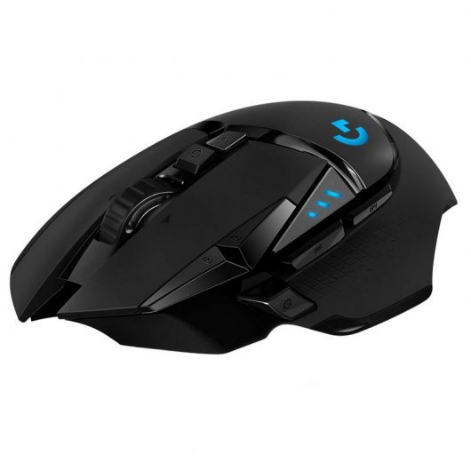 Souris sans fil USB Logitech G502 Lightspeed 16 000 dpi - 10 boutons programmables - Poids réglable - Éclairage LED - Utilisation pour droitier - Couleur noire