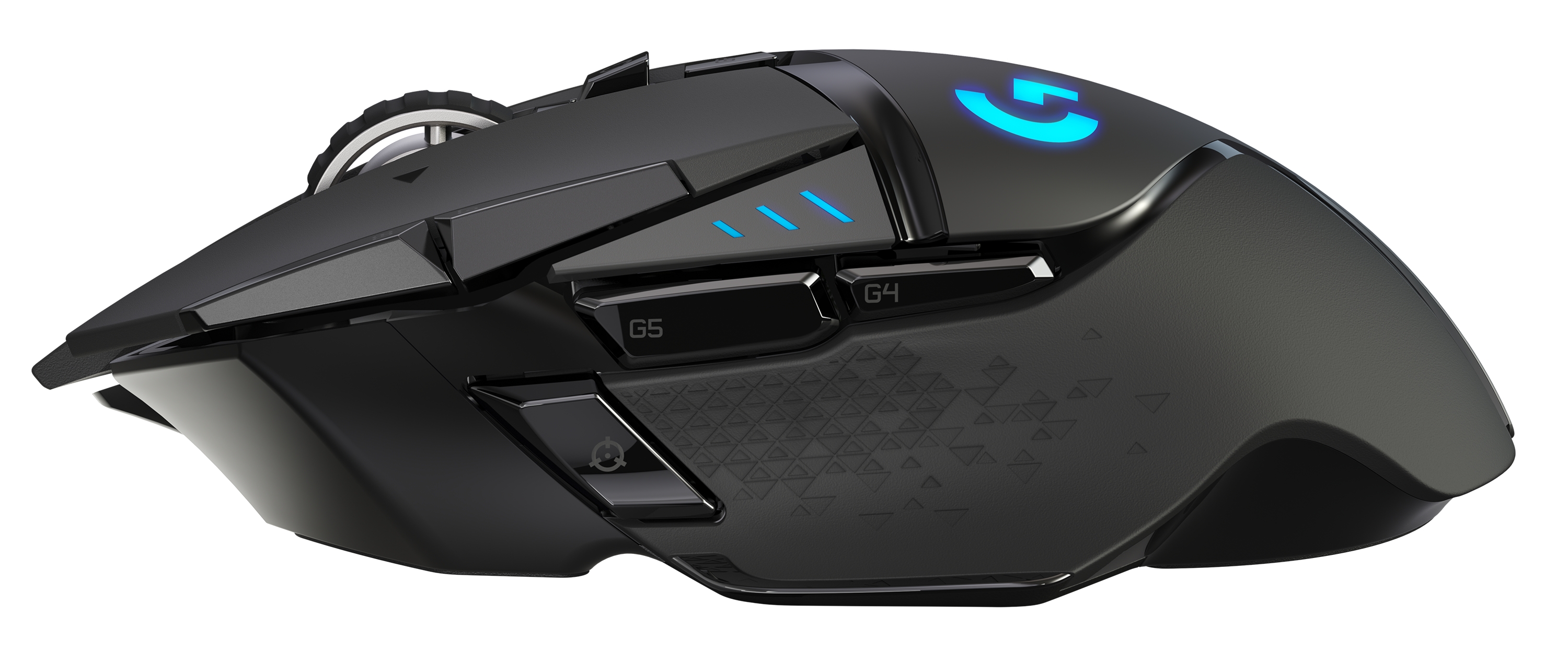 Souris sans fil USB Logitech G502 Lightspeed 16 000 dpi - 10 boutons programmables - Poids réglable - Éclairage LED - Utilisation pour droitier - Couleur noire