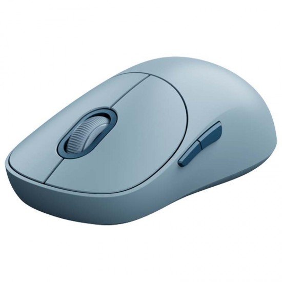 Souris sans fil Xiaomi Wireless Mouse 3 avec 2,4 GHz et adaptateur Bluetooth 1200 dpi - 5 boutons - Utilisation droitier - Couleur bleue