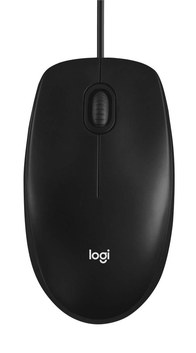 Souris USB Logitech M100 1000dpi - 3 Boutons - Utilisation Ambidextre - Câble 1,80m - Coloris Noir