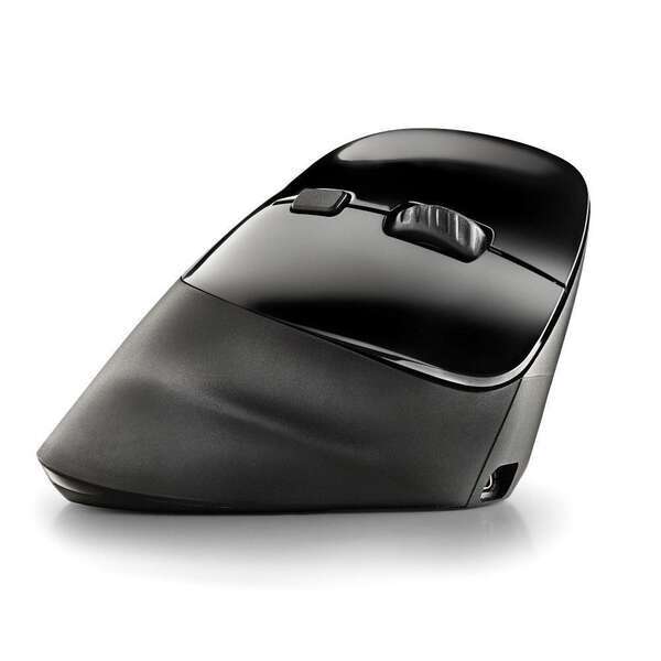 Souris verticale ergonomique sans fil NGS Evo Moksha USB 2400dpi - 5 boutons - Touches silencieuses - Couleur noire