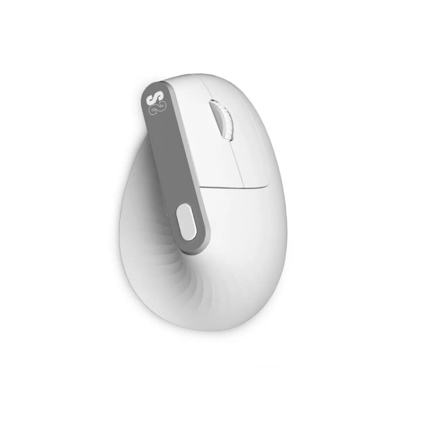 Souris verticale Subblim Nature Vertical Ergo Dual Bluetooth, USB 2.4Ghz 4000dpi - 5 Boutons - Utilisation droitier - Coloris Blanc