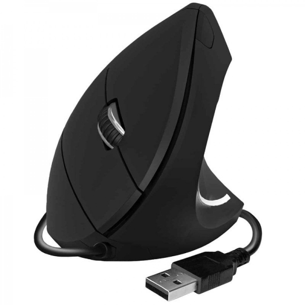 Souris verticale USB Subblim Glide Vertical Ergo 1600dpi - 5 boutons - Utilisation droitier - Couleur noire