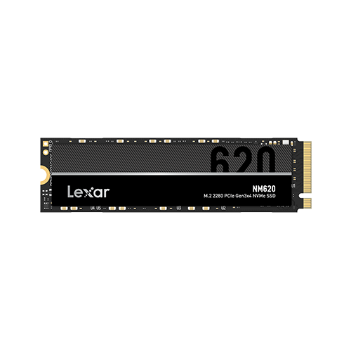 SSD Lexar NM620 haute performance 2 To - Vitesses de lecture 3 500 Mo/s - écriture 3 000 Mo/s - Technologie PCIE Gen3x4 NVME 1.4 - Flash Nand 3D - LDPC pour une plus grande fiabilité