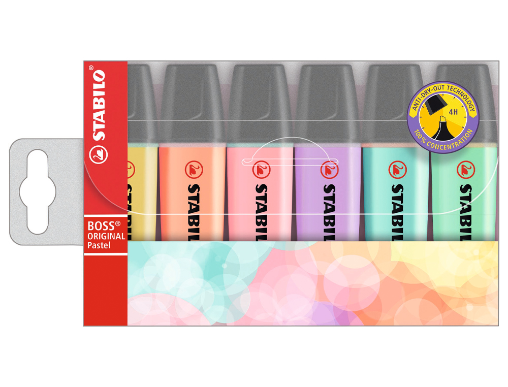 Stabilo Boss 70 Pastel Pack de 6 Feutres Fluo