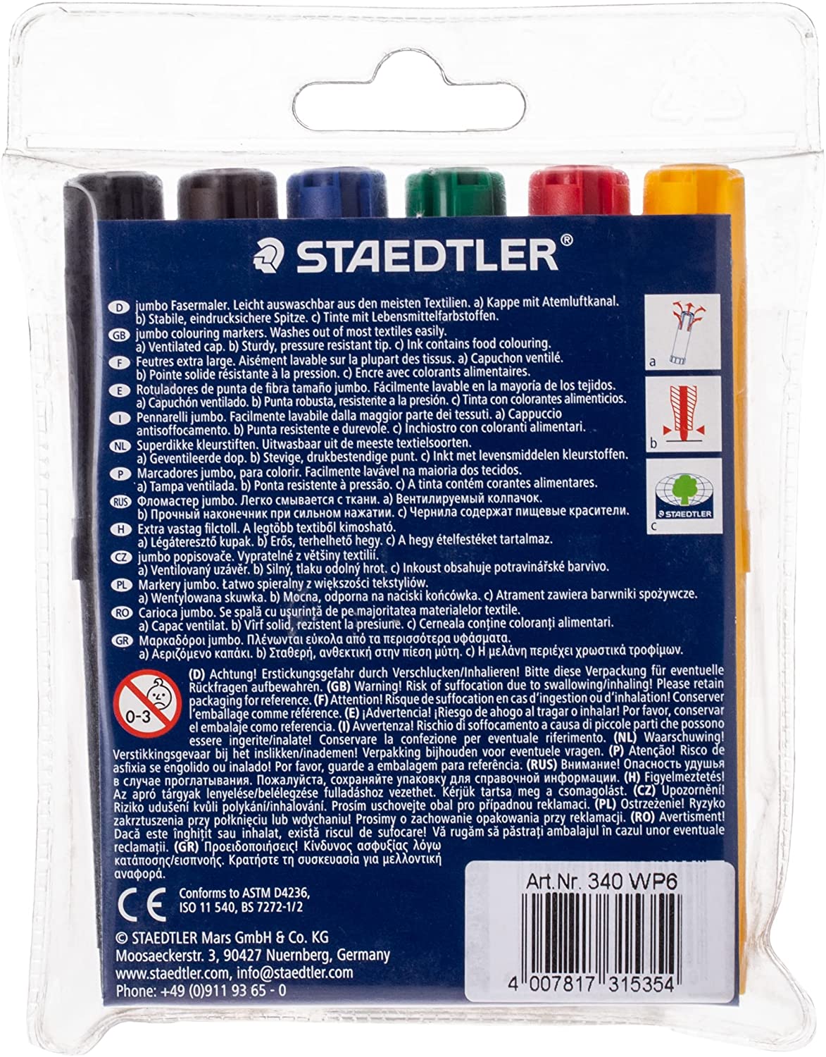  Staedtler Aq. 6 Mks. Assorties