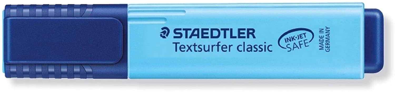 Lot de 10 Staedtler Textsurfer Classic 364 Fluorescent Marker Pen bleu