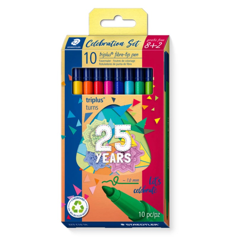 Staedtler TriplusColor323 Lot de 10 marqueurs