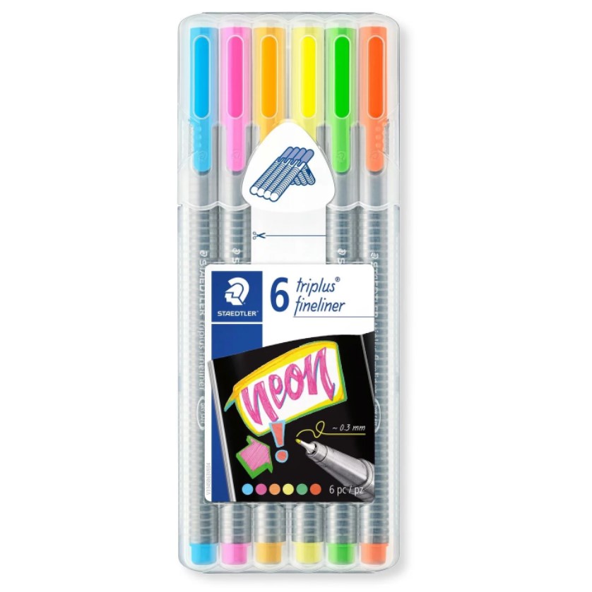 Staedtler Lot de 6 stylos Fineliner