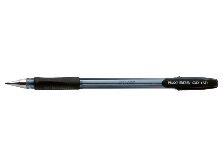 Stylo Bille Pilot BPS-GP - Rechargeable - Pointe Moyenne 1mm - Course 0.25mm - Couleur Noir