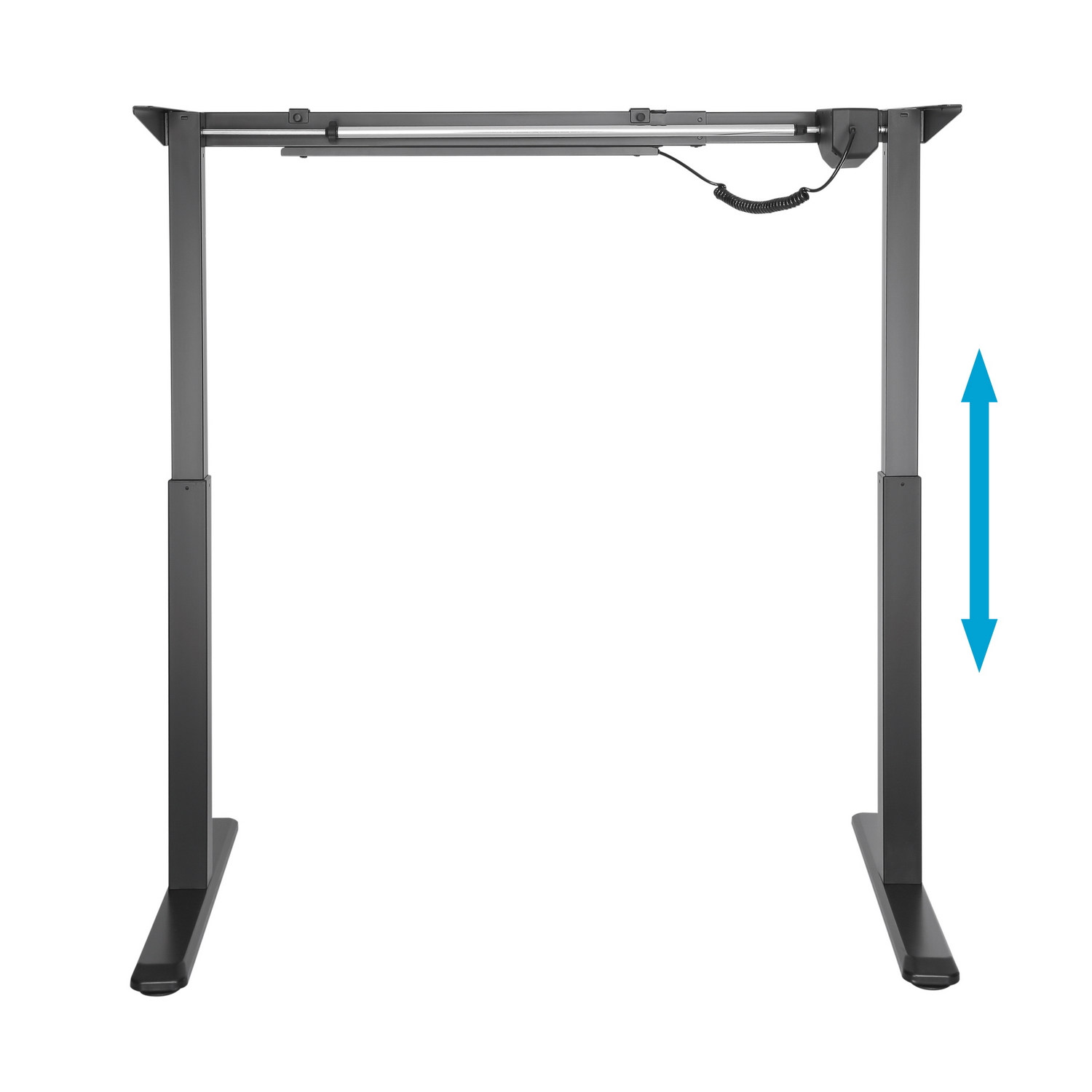 Support de bureau motorisé Aisens - Hauteur réglable avec panneau de commande - 80KG - Couleur noire