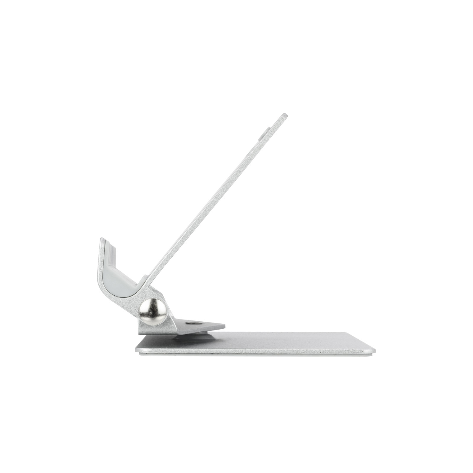 Support de Bureau Tooq pour Tablette jusqu'à 10" - Inclinable et Pivotant - Base Antidérapante - Couleur Argent