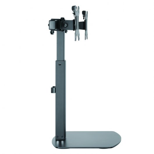 Support de table Tooq pour 2 écrans 17"-27" - Réglage de la hauteur par piston à gaz - Gestion des câbles - Poids max 6kg x bras - VESA 100x100mm