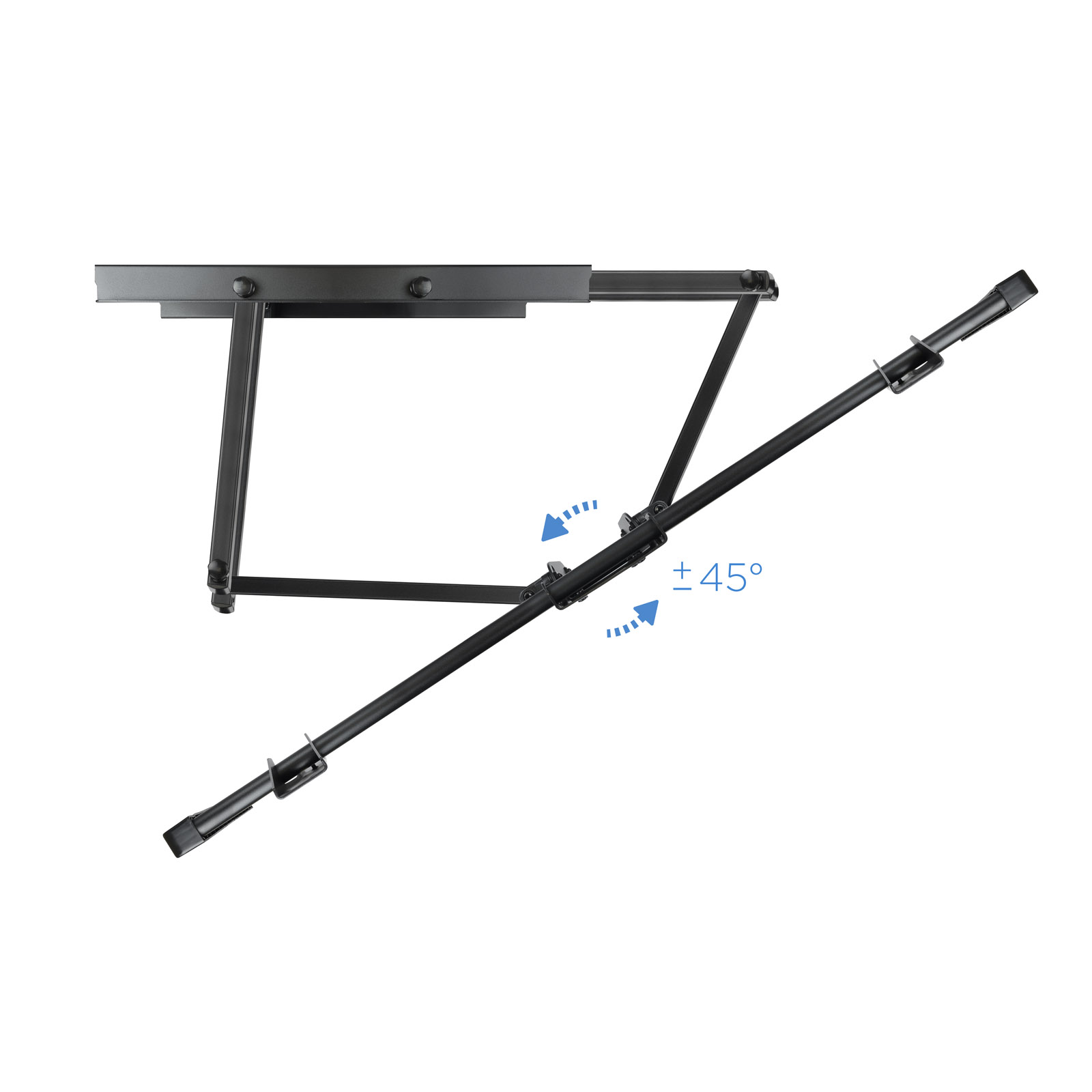 Support Mural Tooq avec Double Bras Articulé pour TV 60"-100" - Pivotant et Inclinable - Poids Max 80kg - VESA 900x600mm