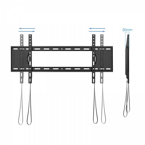 Support mural Tooq pour écrans 43"-90" - Distance murale 30 mm - Poids maximum 80 kg - VESA Max. 800x400mm - Couleur Noir