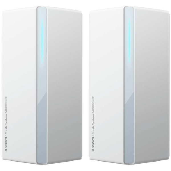 Système WiFi Xiaomi Mesh avec 2 unités double bande WiFi 6 AX3000NE - Vitesse jusqu'à 2978 Mbps - 4 ports RJ-45