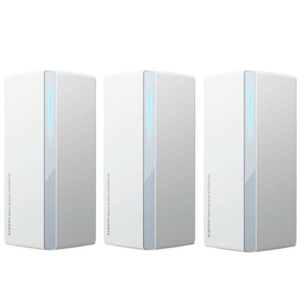 Système WiFi Xiaomi Mesh avec 3 unités WiFi 6 AX3000NE Dual Band - Vitesse jusqu'à 2978Mbps - 4 ports RJ-45