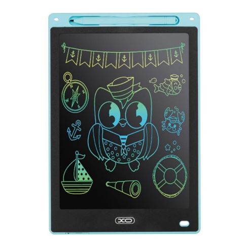 Tablette numérique XO - Écran 10" - Trou pour porte-stylo - Effacement à une touche - Couleur bleue