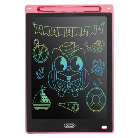 Tablette numérique XO - Écran 10" - Trou pour porte-stylo - Effacement à une touche - Couleur rose