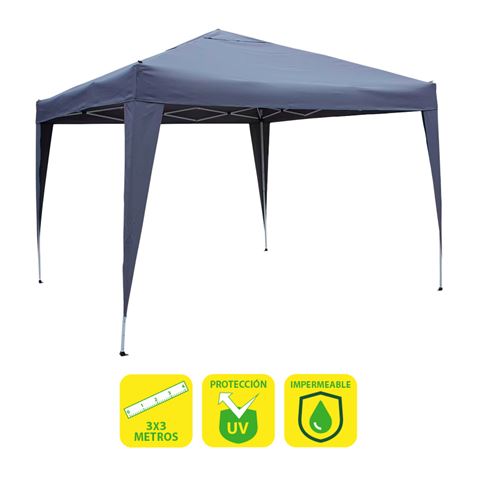 Tente pliante en acier Sungarden 3x3m - Couleur bleue