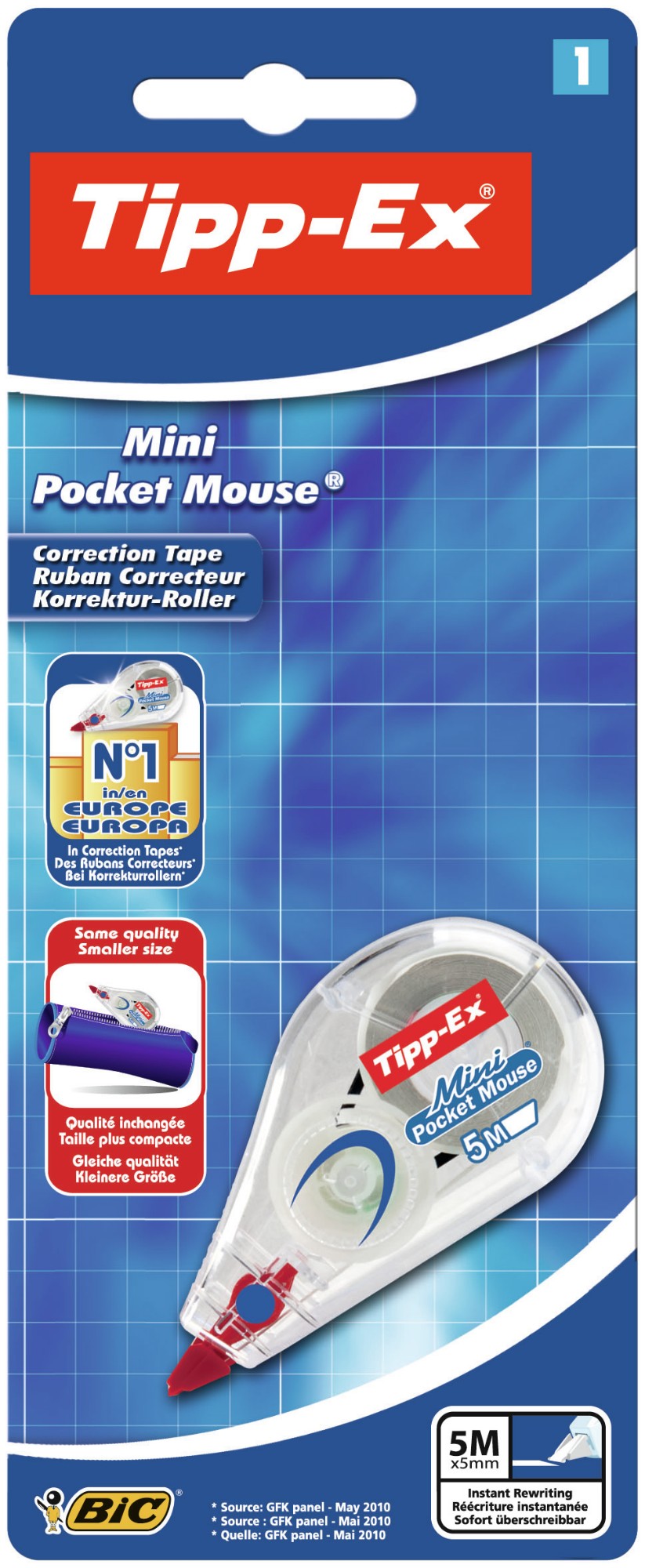 Ruban correcteur Mini Pocket Mouse BIC Tipp-Ex 5M
