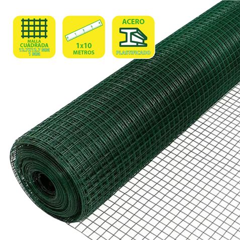 Tissu Métallique Laminé Sungarden 12,7x12,7x1mm 1x10m - Couleur Vert