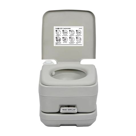 Toilette Chimique Portable Muvip - Dépôt 10L - Réservoir d'Eau 12L - Pompe Manuelle à Soufflet