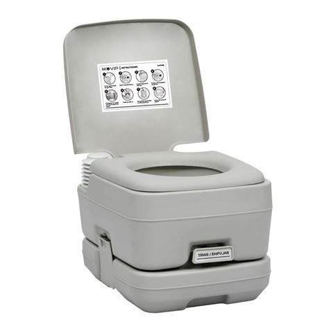 Toilette Chimique Portable Muvip - Dépôt 10L - Réservoir d'Eau 12L - Pompe Manuelle à Soufflet