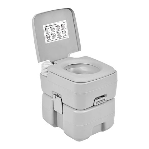 Toilette Chimique Portable Muvip - Dépôt 20L - Réservoir d'Eau 12L - Pompe Manuelle à Soufflet