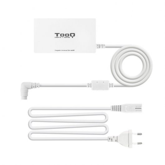 Tooq Chargeur Automatique Universel pour Ordinateur Portable 100W - USB - 9 Adaptateurs - Tension 18,5-20V - Design Slim - Couleur Blanche